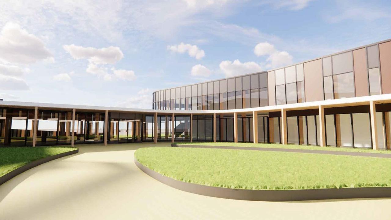 Northwest exterior view (rendering)