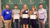 New Holland Agriculture Award student recipients: Michael Cymbaliuk Tersa Mann Kayla Clarke.